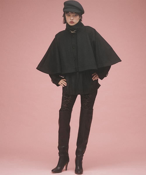 アンビエント（AMBIENT）/ケープウールジャケット AMBIENT（アンビエント） ジャケット ノーカラージャケット ケープ