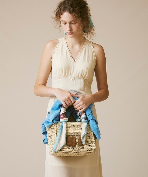 SNIDEL HOME ハンドバッグ ヴィンテージライクペーパーヤーンバッグ  