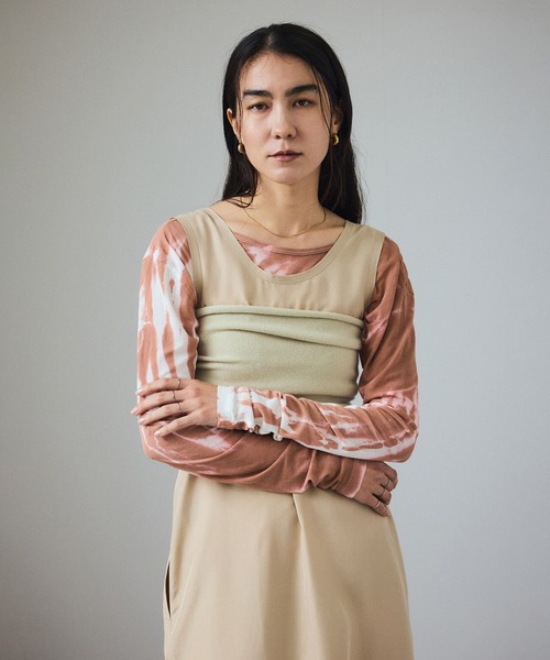 SALON adam et rope' tシャツ タイダイシアーロングスリーブT