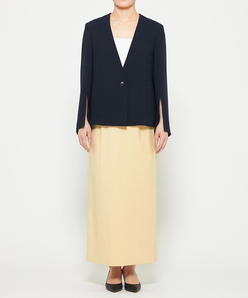 最終価格‼️【極美品】　洗える！　アンクレイヴ　ダブルジャケット　スカートとセット AOYAMA 【洋服の青山】《最短当日発送》SJK キザミ襟ダブルジャケット