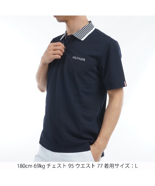 トミーヒルフィガー UVカット・吸水速乾性機能 ポロシャツ（トリコロール／L） TOMMY HILFIGER GOLF（トミー ヒルフィガー ゴルフ） uvカット