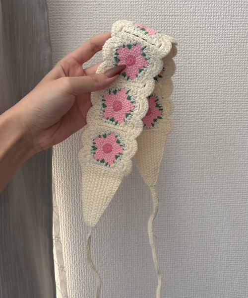 ヘアバンド 「 ammy. / エイミードット 」 クロシェ編み フラワー