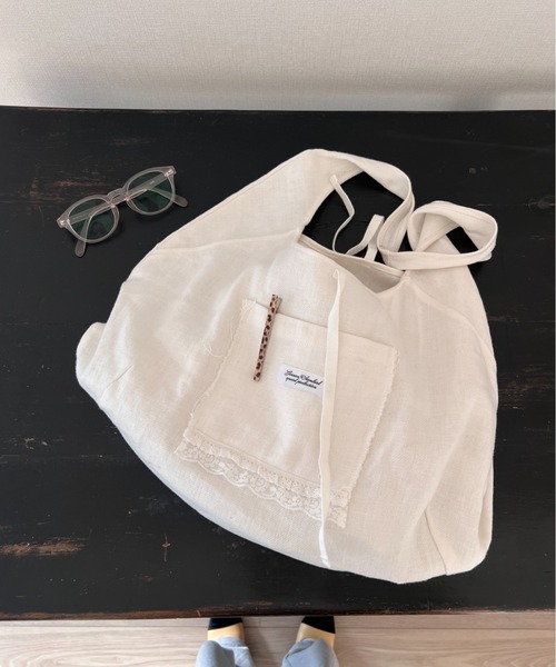 GIUNON トートバッグ double lace round tote / ダブルレースラウンド