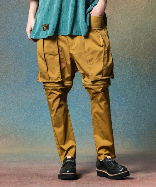 glamb 裾リブ ストレッチ ジョッパーズ サルエル パンツ カーキ S glamb（グラム） パンツ 2 Way Jodhpurs Pants / 2ウェイジョッパーズ