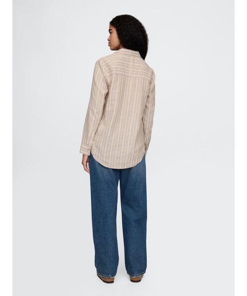 ブラウス シャツ リネンイージーシャツ レディース GAP ブラウス シャツ リネンブレンド イージーシャツ レディース