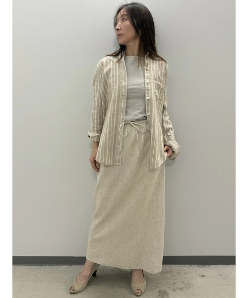 ブラウス シャツ リネンイージーシャツ レディース GAP ブラウス シャツ リネンブレンド イージーシャツ レディース