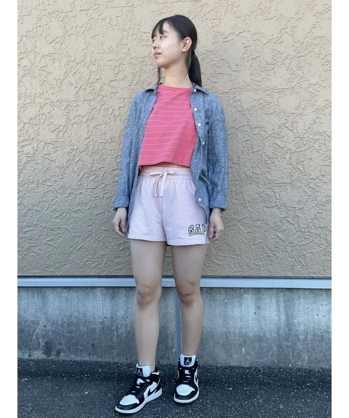 GAP ブラウス シャツ リネンブレンド イージーシャツ レディース