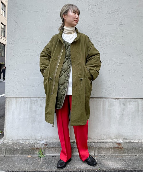 「feepur」 モッズコート MEDIUM カーキ レディース_画像5