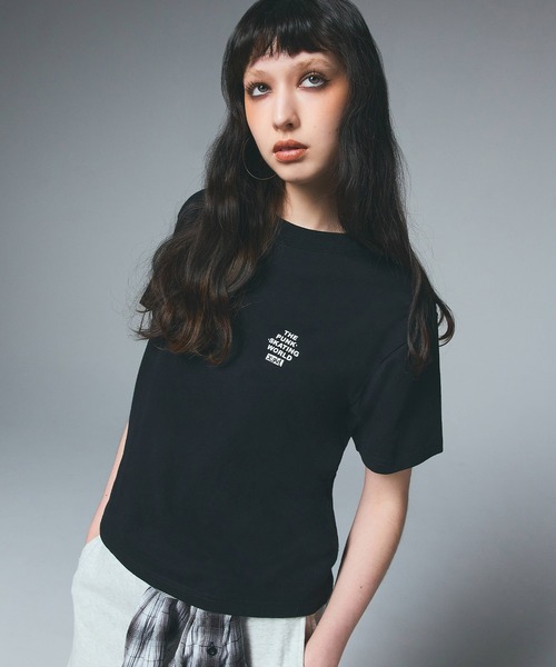 X-girl tシャツ STAR SPRAY LOGO S/S TEE レディース メンズ