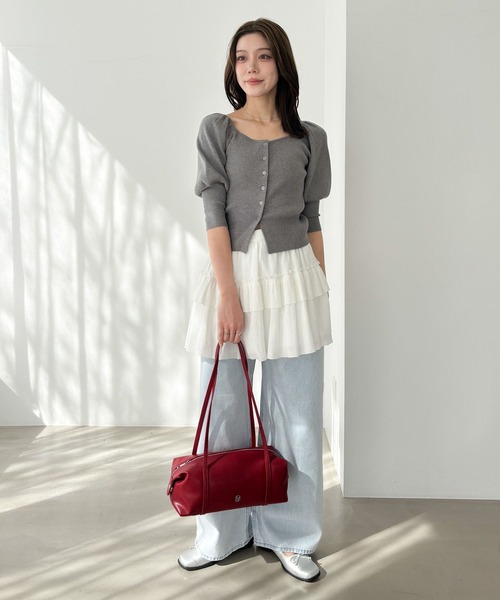 Heather（ヘザー） ニット セーター ハートネックニット（半袖