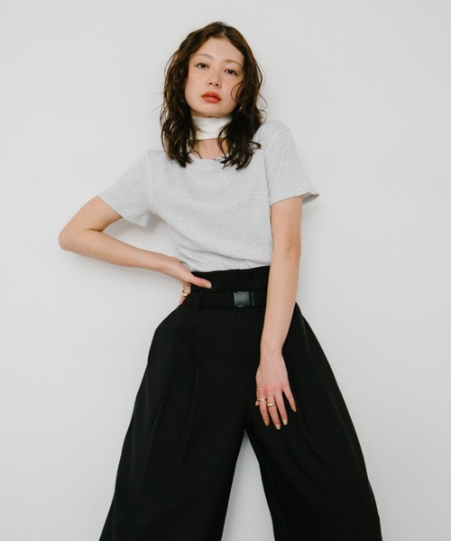 HANNE tシャツ 半袖 バックオープンサーマルTEE レディース : ZOZOTOWN
