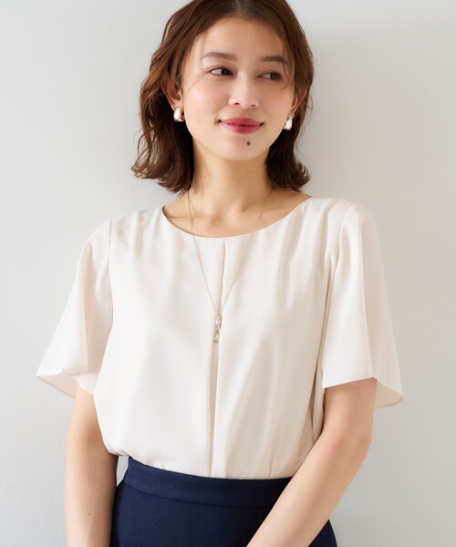 ブラウス 専用 UNTITLED ブラウス シャツ 「通勤／二の腕カバー」フロント