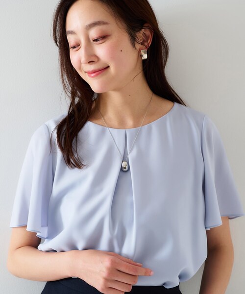 UNTITLED ブラウス シャツ 「通勤／二の腕カバー」フロント