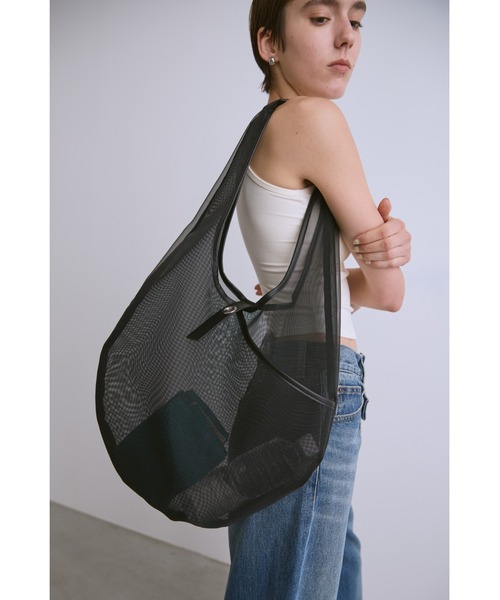 un/neu トートバッグ シアーメッシュラウンドバッグ