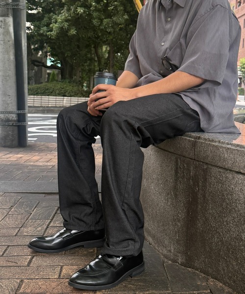 AKM×Wrangler 濃紺 ストレートデニムパンツ メンズ Wrangler ジーンズ 「涼」Wrangler/ラングラー 吸汗速乾