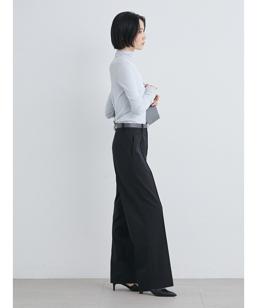 「MIESROHE」 タートルネックニット FREE ライム レディース_画像3