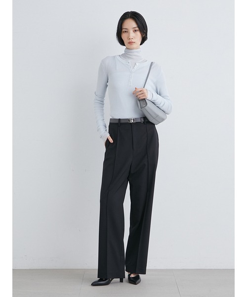 「MIESROHE」 タートルネックニット FREE ライム レディース_画像4