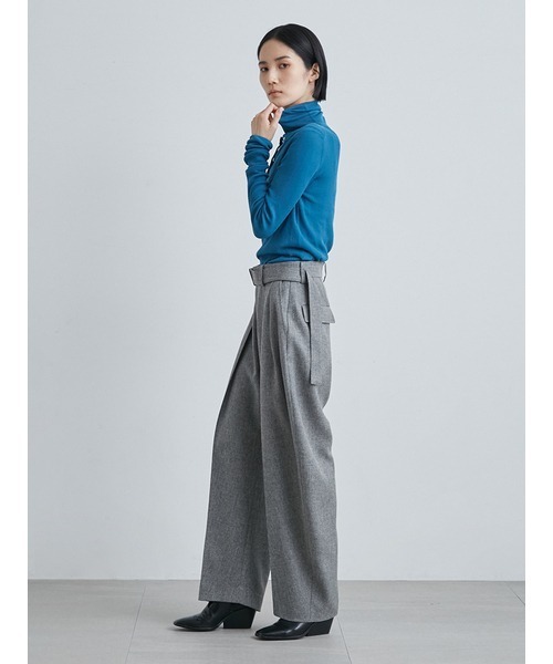 「MIESROHE」 タートルネックニット FREE ライム レディース_画像9