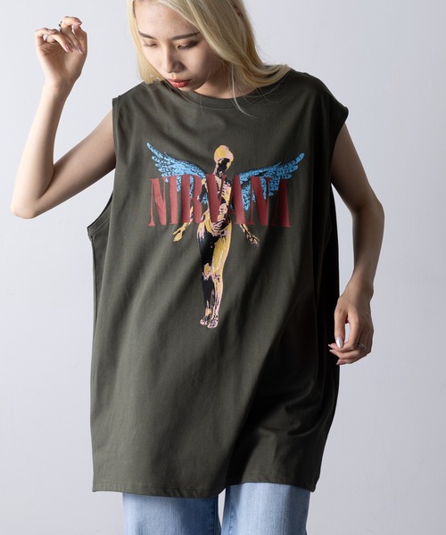 一点のみ！ NIRVANA ヴィンテージT タンクトップ ビンテージ加工 一点のみ！ NIRVANA ヴィンテージT タンクトップ ビンテージ加工