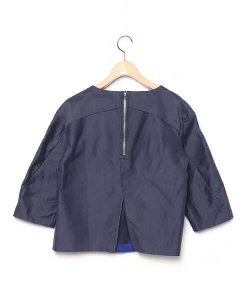 Drawer シャツ　日本製　サイズ38 DRAWER 「Drawer」 7分袖ブラウス 38 ネイビー レディース