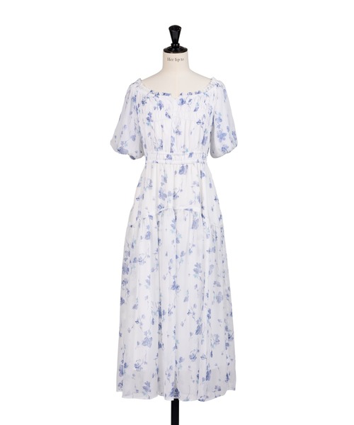 Her lip to ワンピース 半袖 Belle Jardin Chiffon Dress : ZOZOTOWN