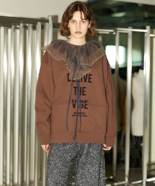 MAISON SPECIAL トレーナー FREEサイズ レッド MAISON SPECIAL（メゾンスペシャル） スウェットカットソー FREE