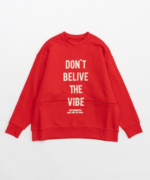 MAISON SPECIAL トレーナー FREEサイズ レッド MAISON SPECIAL（メゾンスペシャル） スウェットカットソー FREE