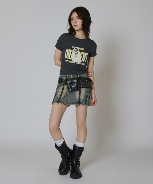 AMI Paris★コットンデニムミニスカート コットン AMI PARIS(アミ パリス) ミニスカート(レディース