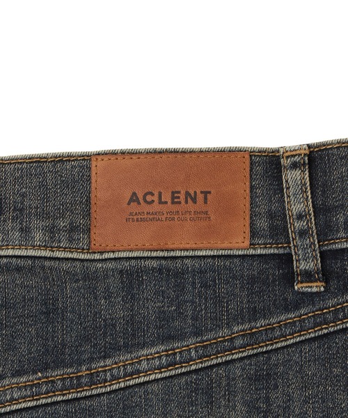 ACLENT デニムスカート ジップスリットデニムミニスカート