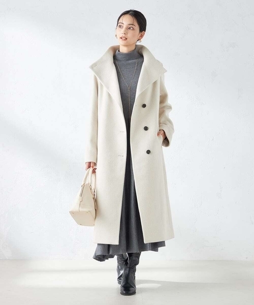 「a.v.v」 ステンカラーコート 36 アイボリー レディース_画像5