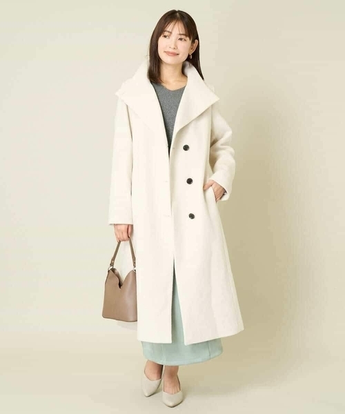 「a.v.v」 ステンカラーコート 36 アイボリー レディース_画像8