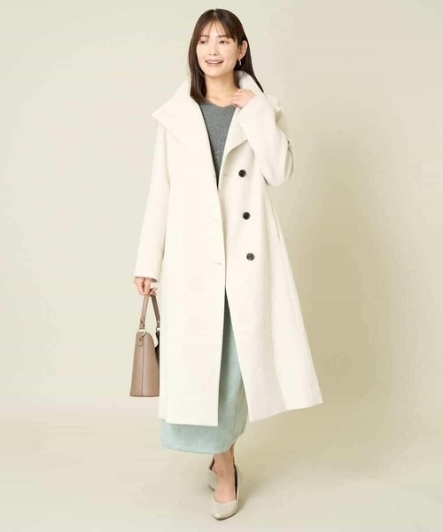 「a.v.v」 ステンカラーコート 36 アイボリー レディース_画像9