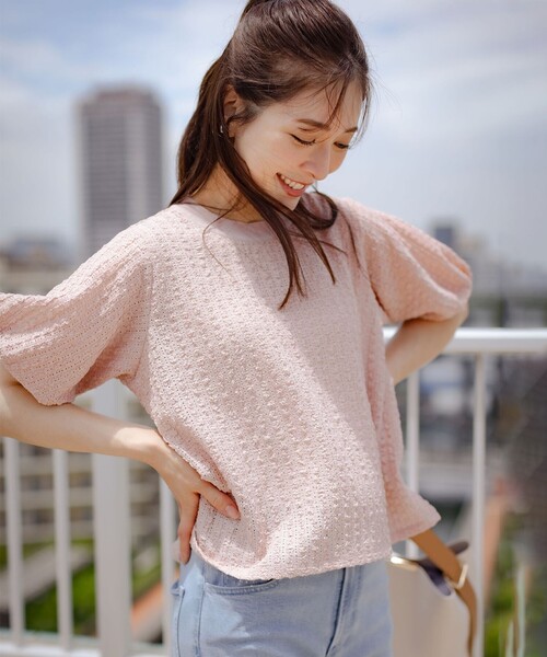 組曲（KUMIKYOKU） tシャツ レーシージャージーニットライク