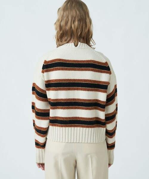 MACPHEE（マカフィー） 長袖ニット S ネイビー レディース : ZOZOTOWN