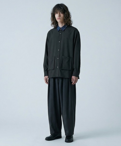 rehacer（レアセル） シャツ : Botanical Cleric Shirt Jacket