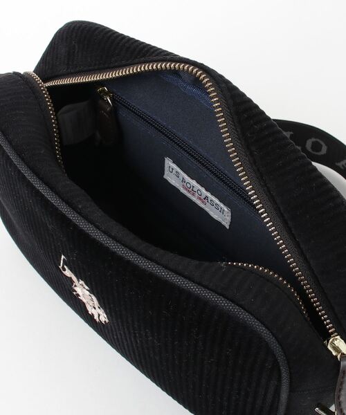 【美品】US.POLO ASSN ブラックショルダーバッグ サコッシュ ユーエスポロアッスン U.S. POLO ASSN. ショルダーバッグ