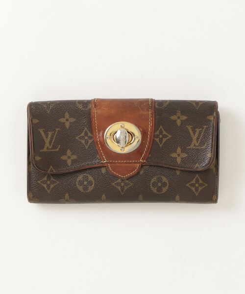 LOUIS VUITTON ブラウンレザー長財布 LOUIS VUITTON 「LOUIS VUITTON」 財布 - ブラウン レディース