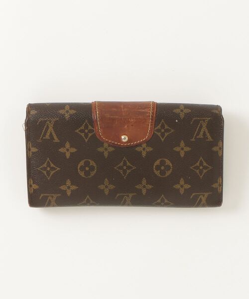 LOUIS VUITTON ブラウンレザー長財布 LOUIS VUITTON 「LOUIS VUITTON」 財布 - ブラウン レディース