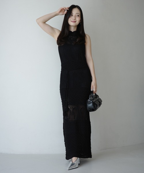 新品未使用‼︎eimy istoire ロングワンピース　他アプリも掲載中 EIMY ISTOIRE ワンピース クロシェマキシワンピ ロング丈 夏 きれいめ