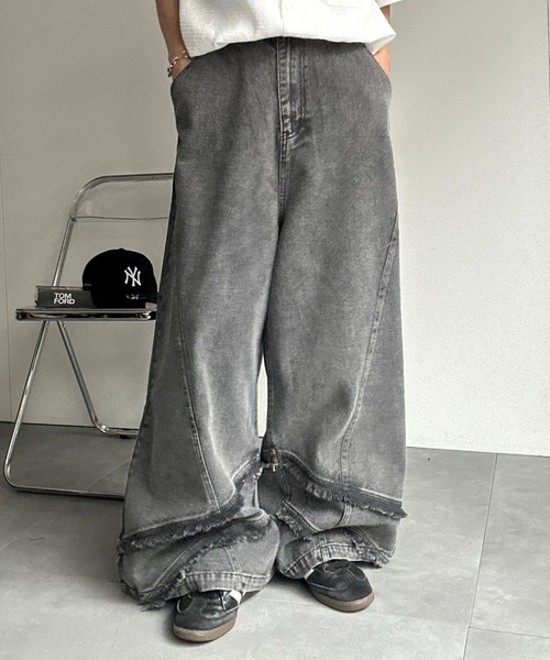 CREARE -LINO- ジーンズ 裾フリンジデニム メンズ : ZOZOTOWN Yahoo!店