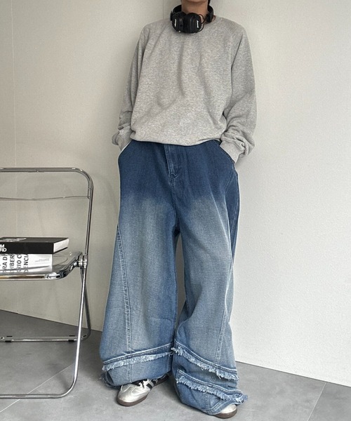 CREARE -LINO- ジーンズ 裾フリンジデニム メンズ : ZOZOTOWN Yahoo!店