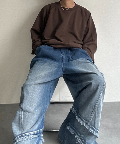 BABYLONE リメイクデニムパンツ　裾フリンジ sddefault.jpg