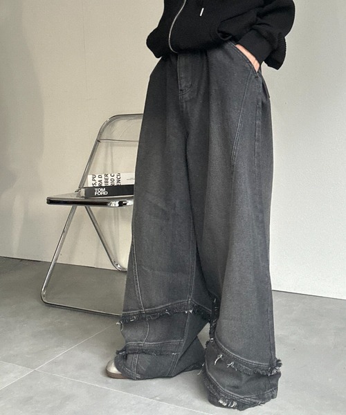 CREARE -LINO- ジーンズ 裾フリンジデニム メンズ : ZOZOTOWN Yahoo!店