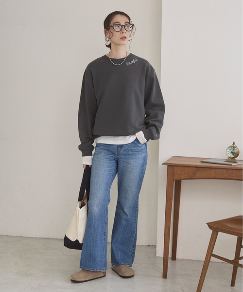 ANGIE トレーナー スウェット 刺繍 ロゴ スウェット /トレーナー