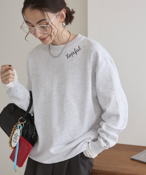 ANGIE トレーナー スウェット 刺繍 ロゴ スウェット /トレーナー