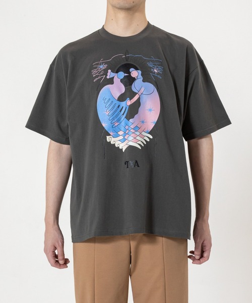 TXA tシャツ 大河紀 S/S T-shirt Smoke Black メンズ レディース