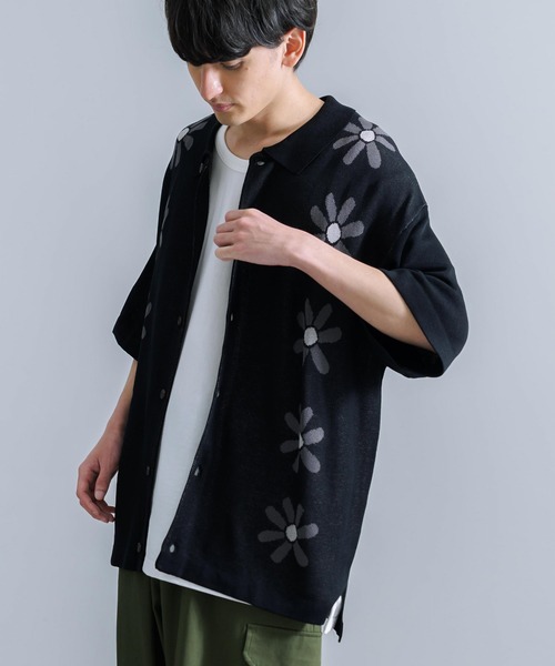 「Rocky Monroe」 「cathy’s closet」ニットカーディガン M ネイビー メンズ_画像3
