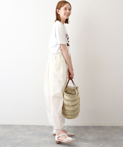 【未使用に近い】SLOBE IENA ホワイト 半袖シャツ フリーサイズ SLOBE IENA（スローブイエナ） 半袖Tシャツ FREE ホワイト レディース