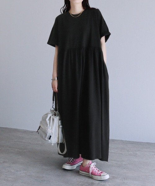 「reca」 半袖ワンピース M ブルー系その他 レディース_画像2