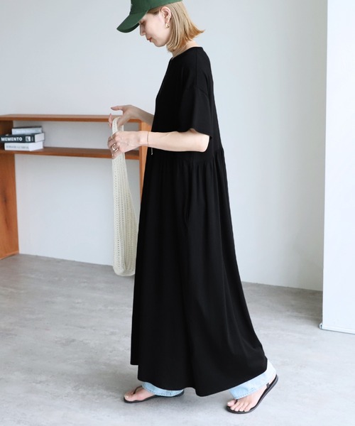 「reca」 半袖ワンピース M ブルー系その他 レディース_画像6